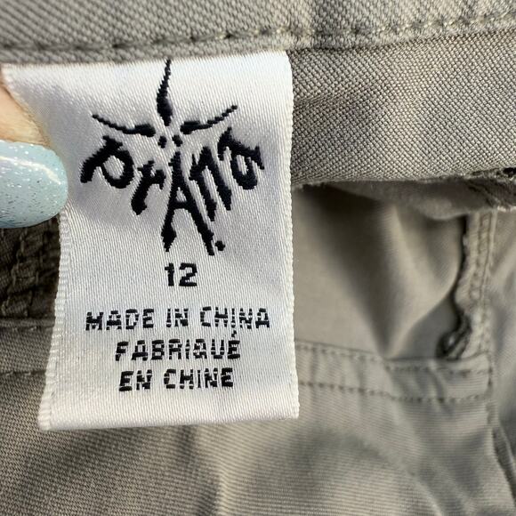 prAna Hiking Pants Women's 12 Tan Breathe Convertible Zip Off Cargo Gorpcore - Picture 8 of 15